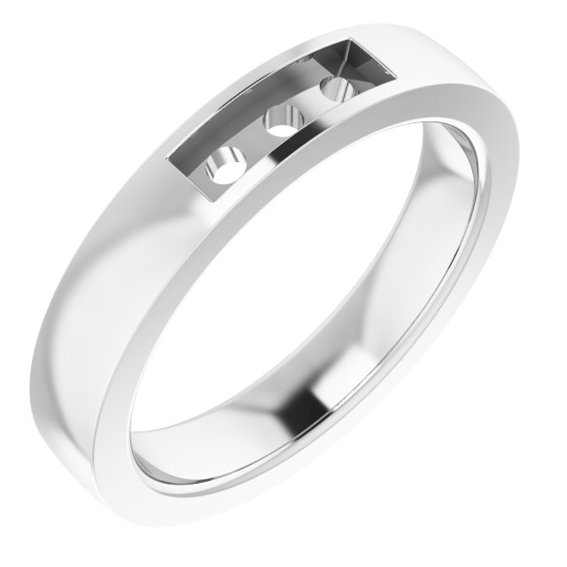 Channel-Set Three-Stone Band