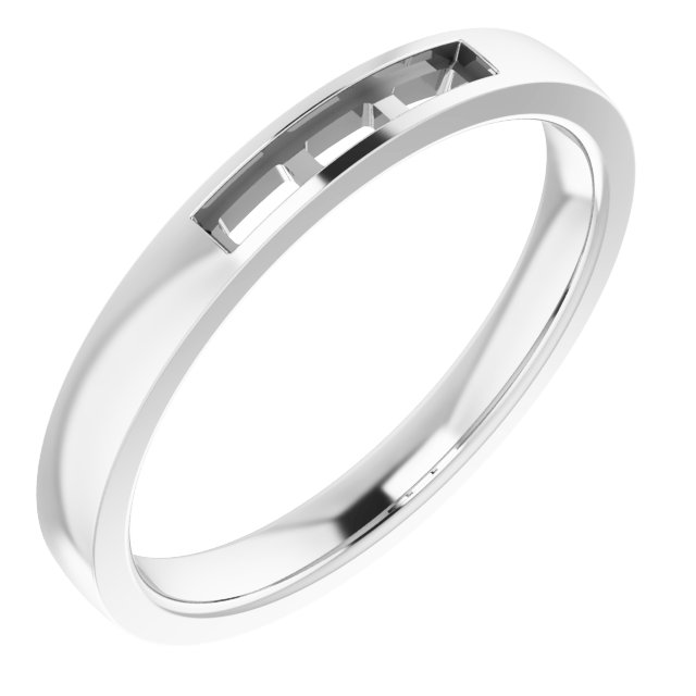 Channel-Set Three-Stone Band