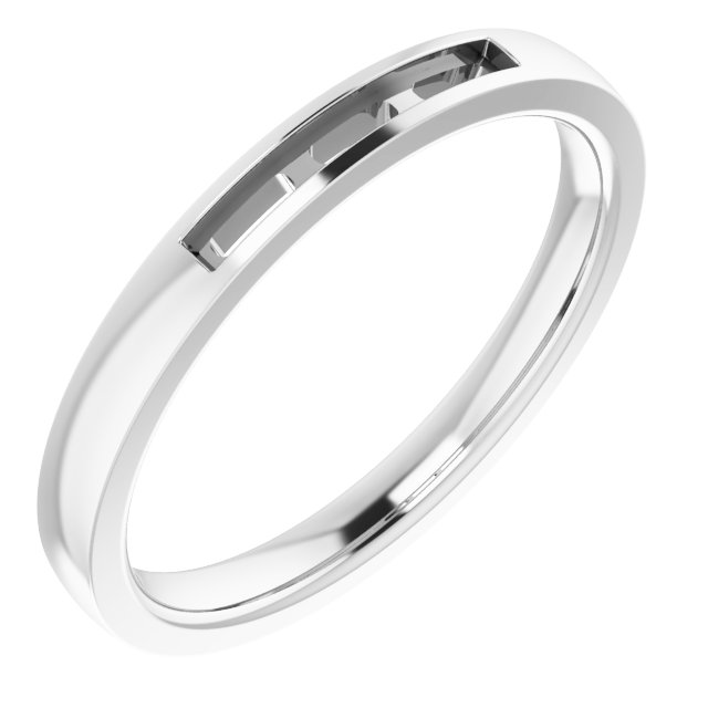 Channel-Set Three-Stone Band
