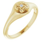 Accented Floral Ring 