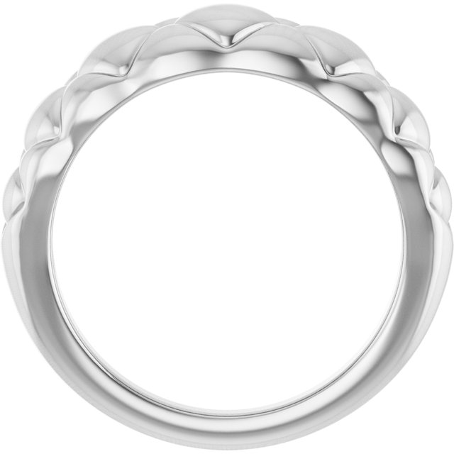 Sterling Silver Quilted Dome Ring