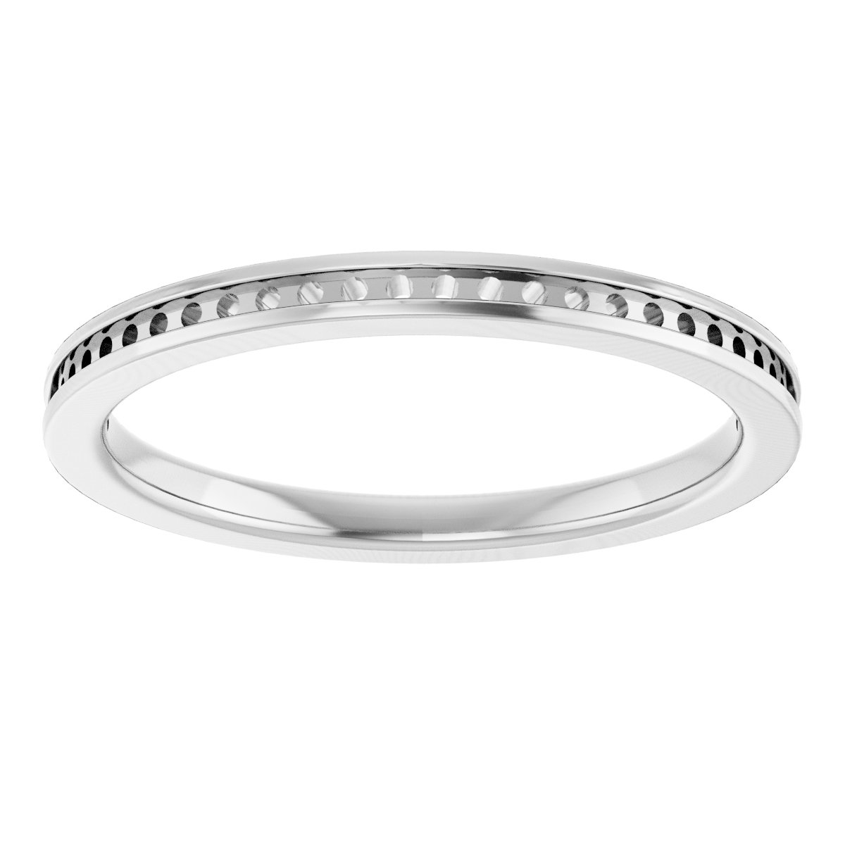 2 mm Square Mens Band Mounting view 3