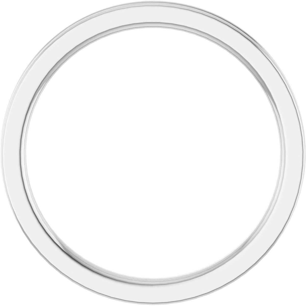 2 mm Square Mens Band Mounting view 2
