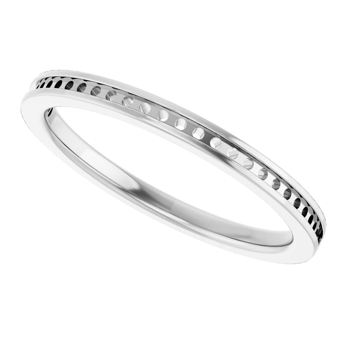 2 mm Square Mens Band Mounting view 5