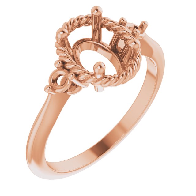 Accented Rope Engagement Ring or Band