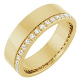 14K Yellow 1/3 CTW Lab-Grown Diamond Accented Band Size 7