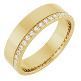 14K Yellow 1/3 CTW Lab-Grown Diamond Accented Band Size 10