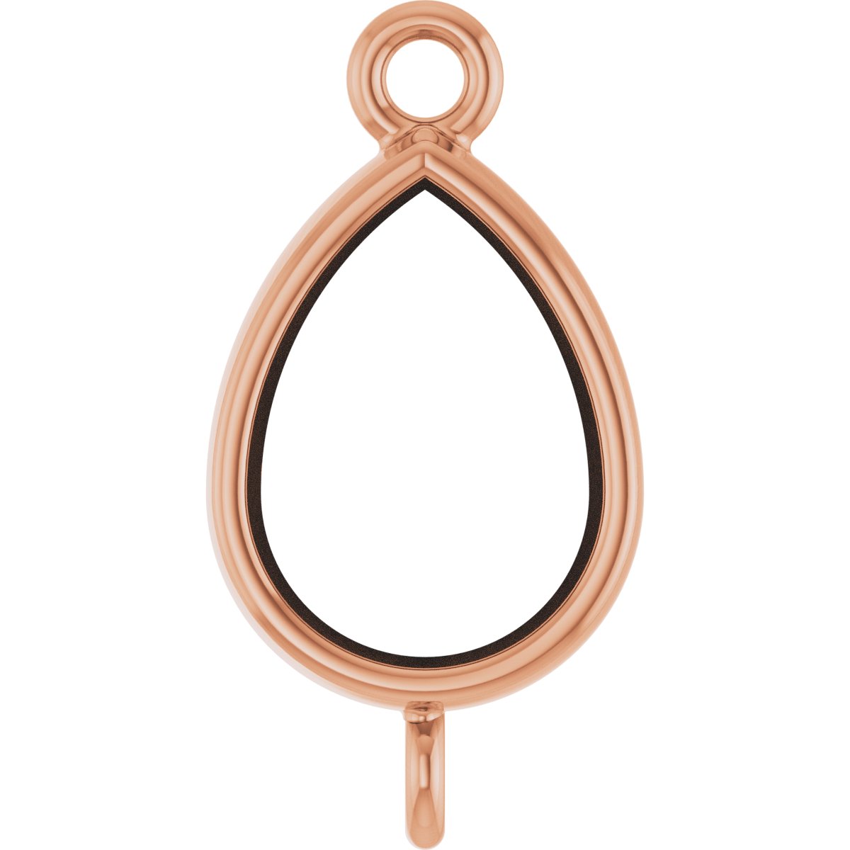 Pear Bezel-Set Link