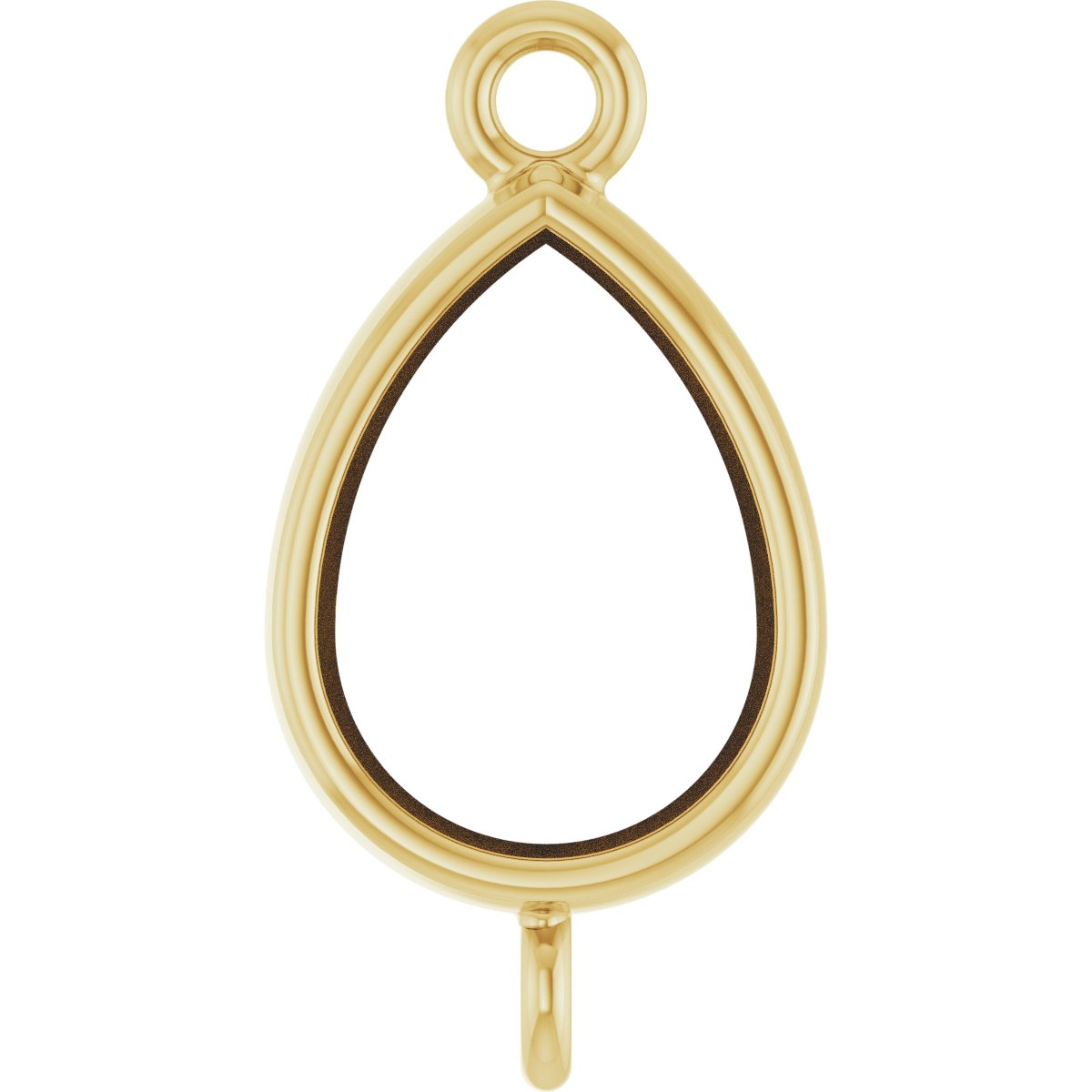 Pear Bezel-Set Link