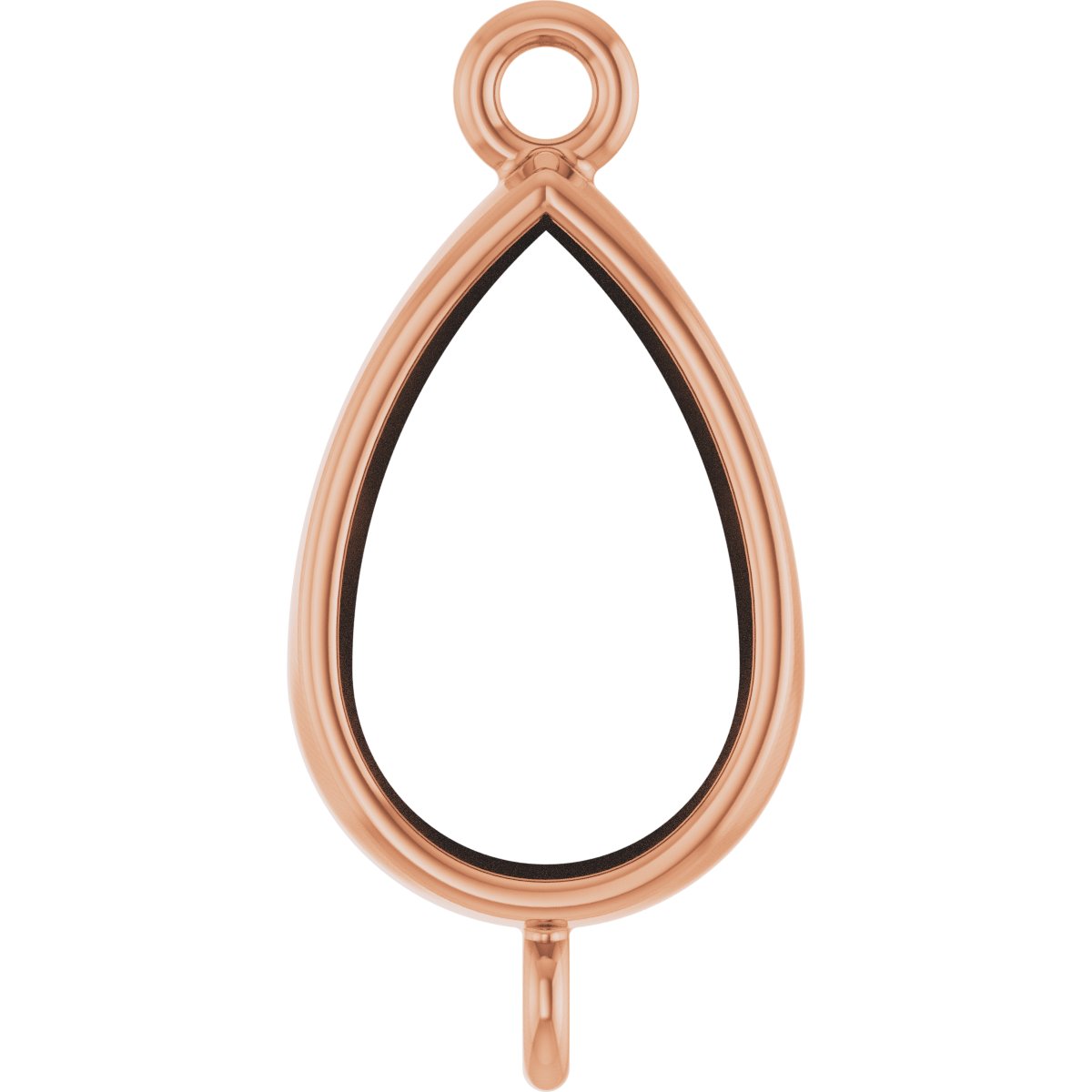 Pear Bezel-Set Link