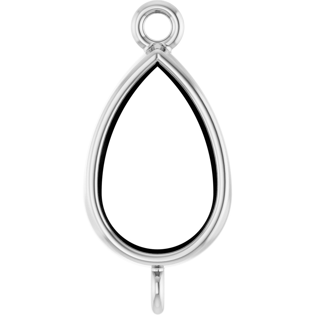 Pear Bezel-Set Link