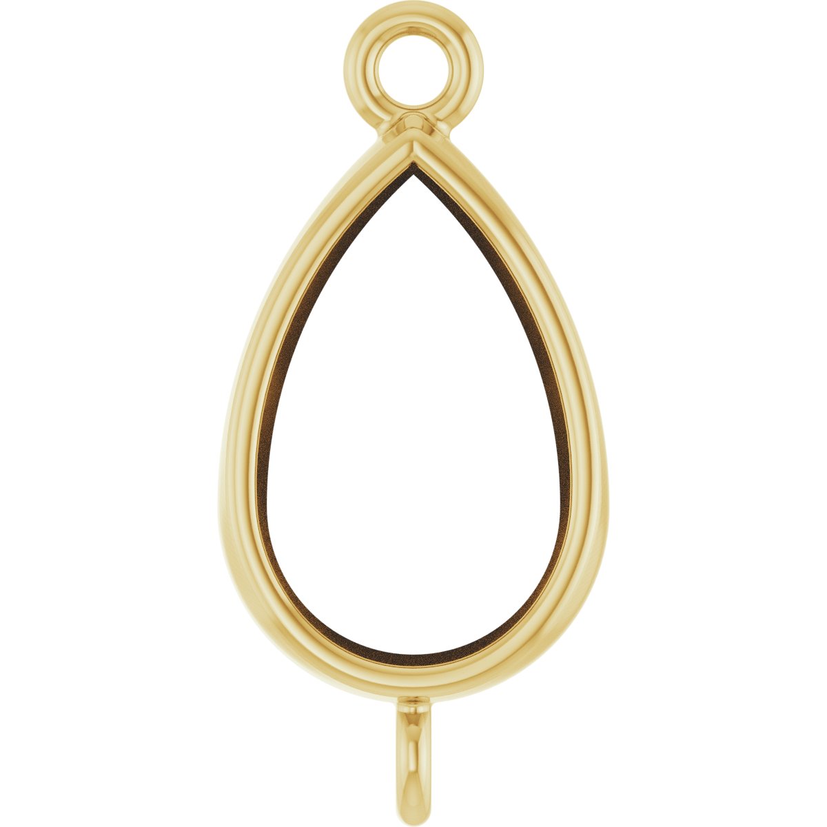Pear Bezel-Set Link