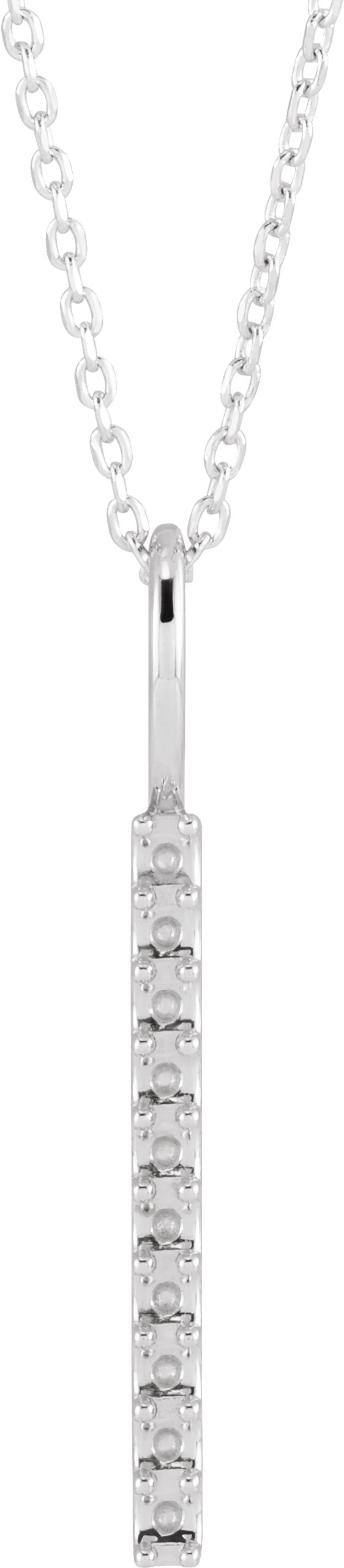 Vertical Bar Necklace or Charm/Pendant