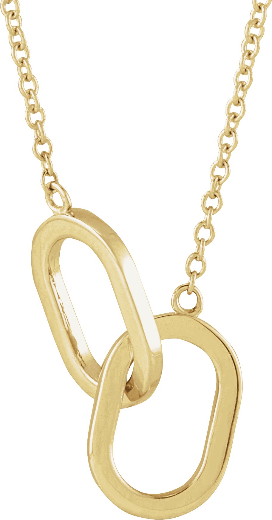 14K Yellow Interlocking Link 18" Necklace