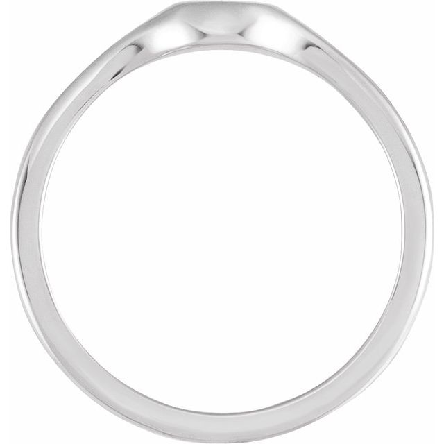Sterling Silver Round Petite Signet Ring