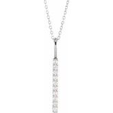Vertical Bar Necklace or Charm/Pendant