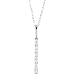 diamond vertical bar necklace