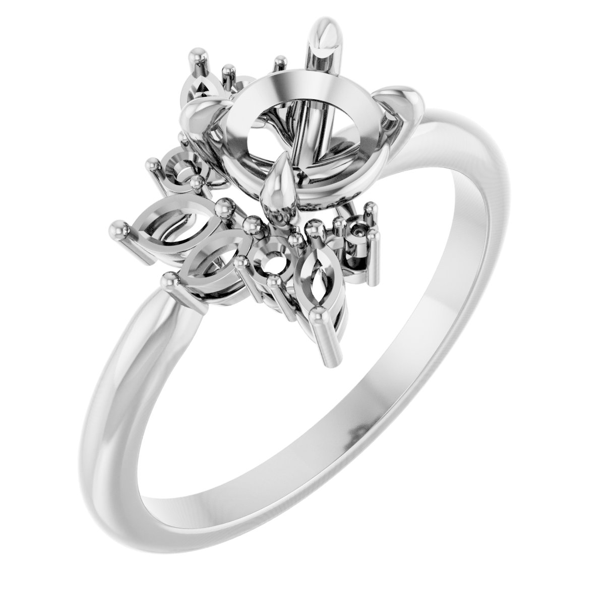 Accented Engagement Ring or Band