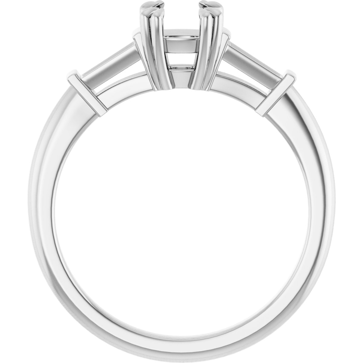 9.4 mm Round Engagement Ring Mounting view 2