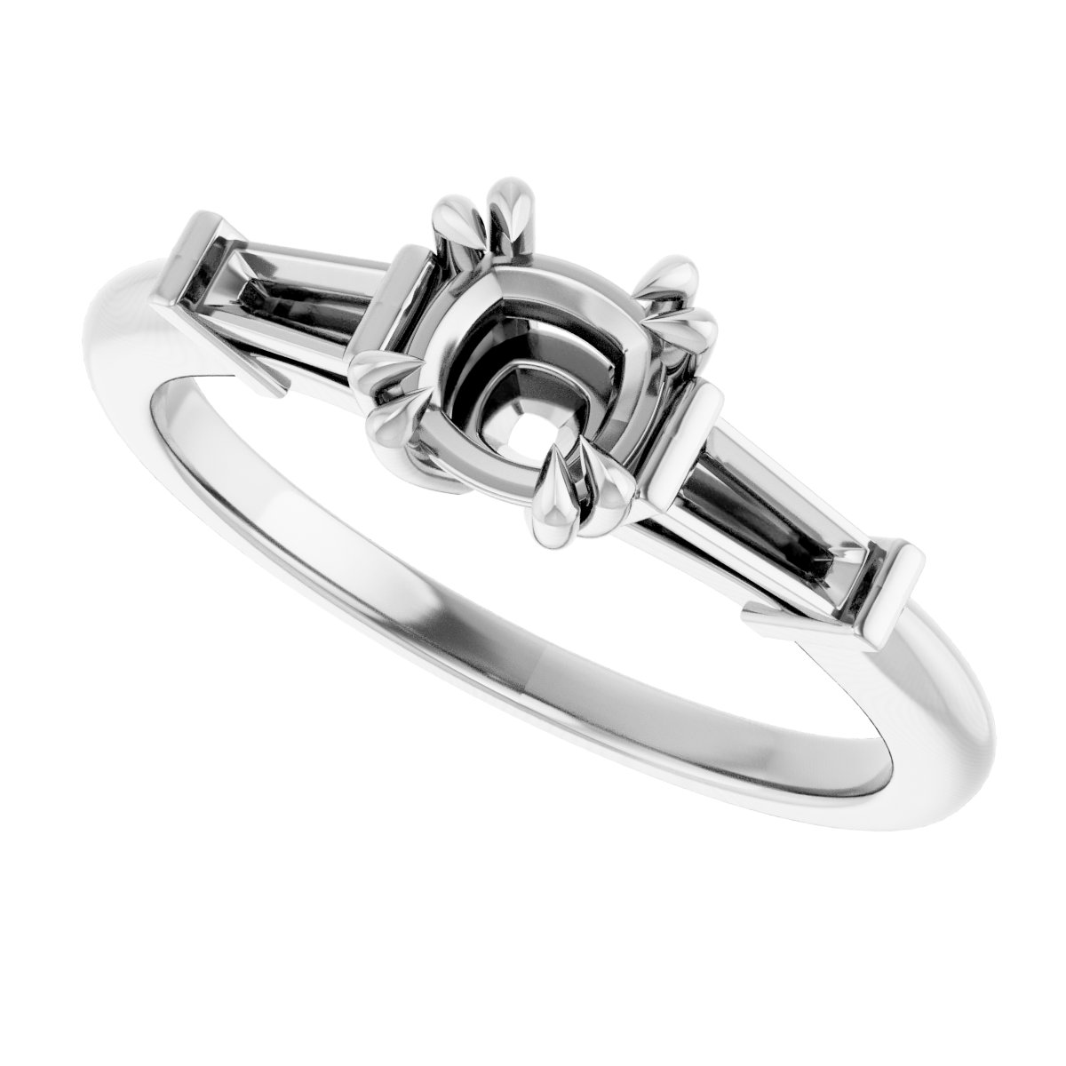 9.4 mm Round Engagement Ring Mounting view 5