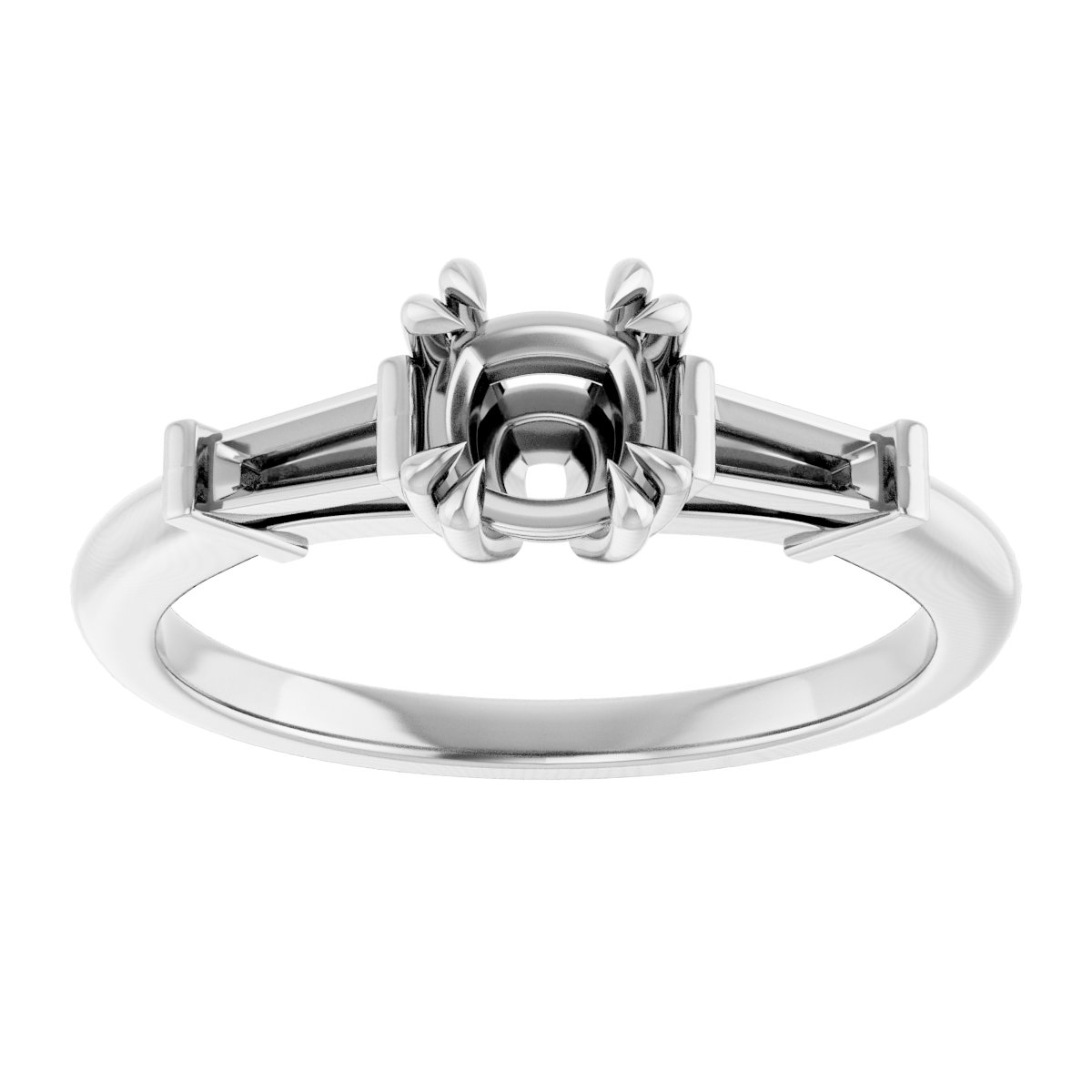9.4 mm Round Engagement Ring Mounting view 3