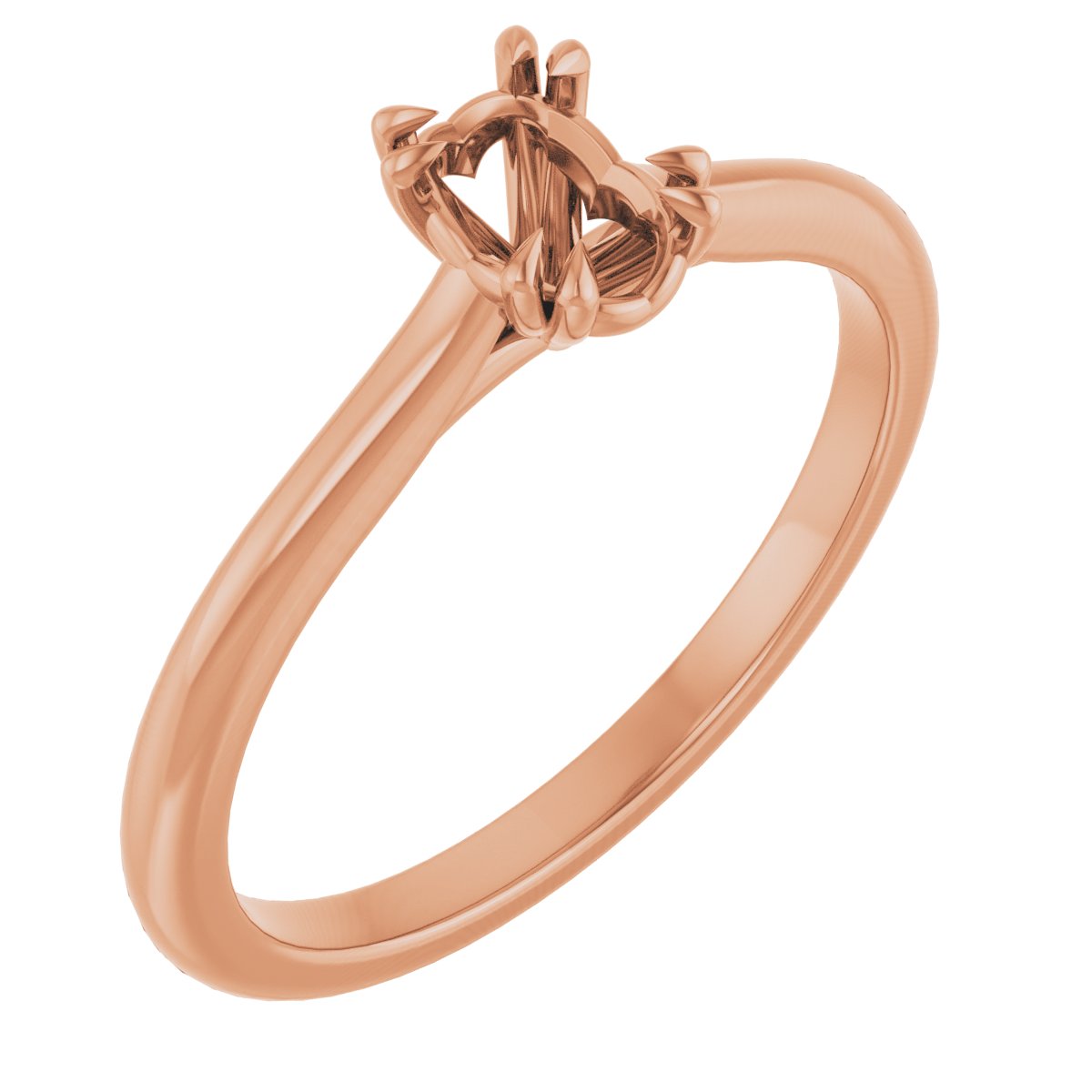 Double Claw-Prong Engagement Ring