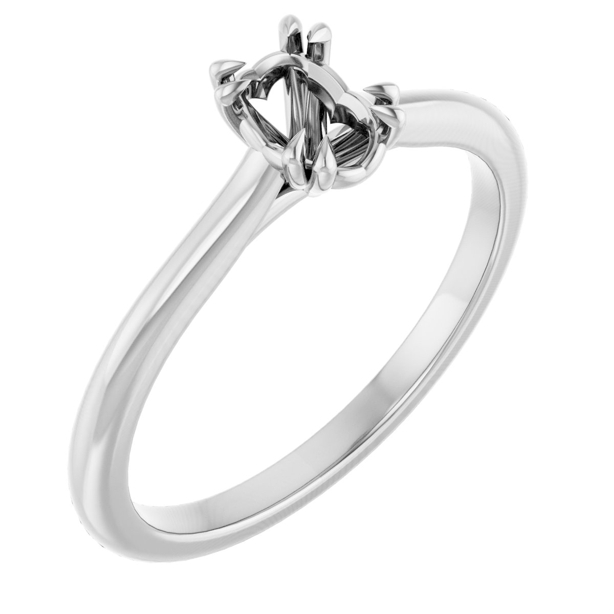 Double Claw-Prong Engagement Ring