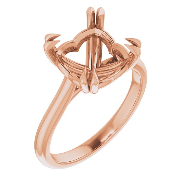 Double Claw-Prong Engagement Ring
