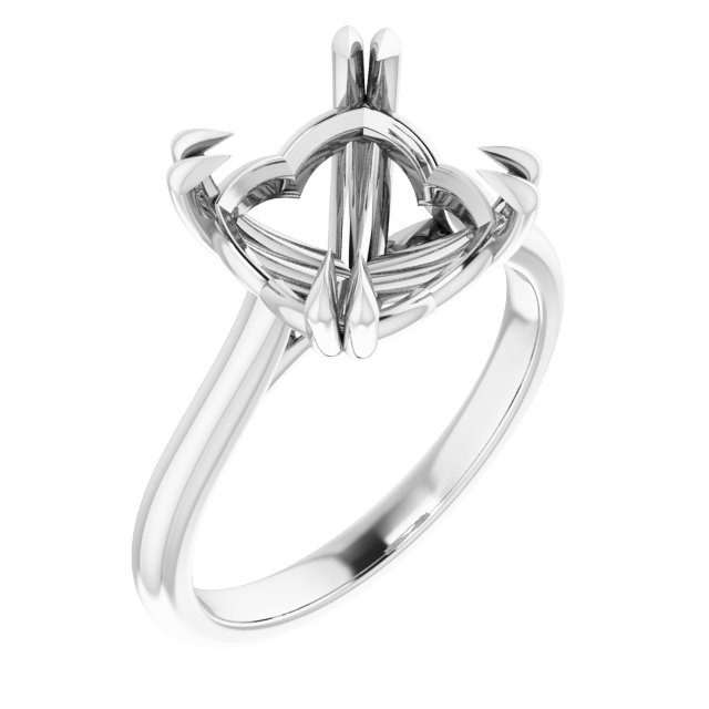 Double Claw-Prong Engagement Ring