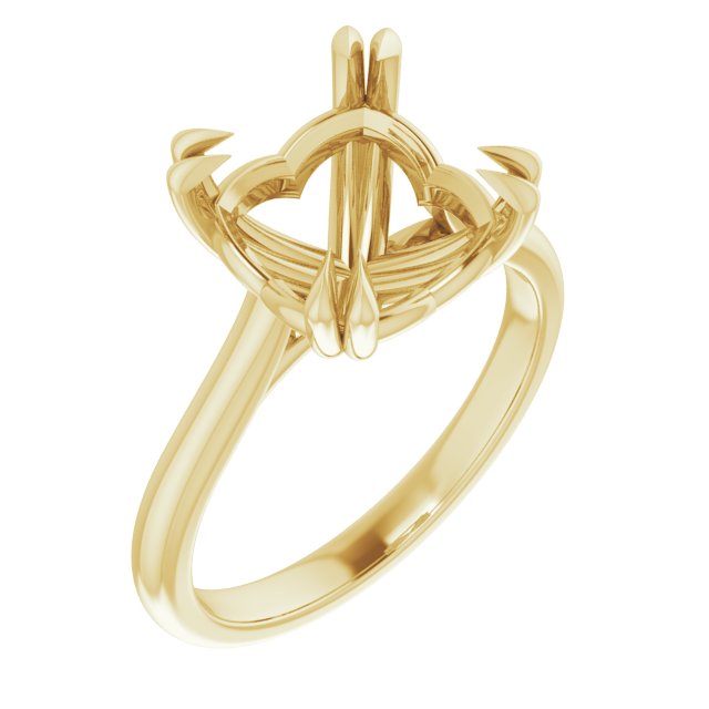 Double Claw-Prong Engagement Ring