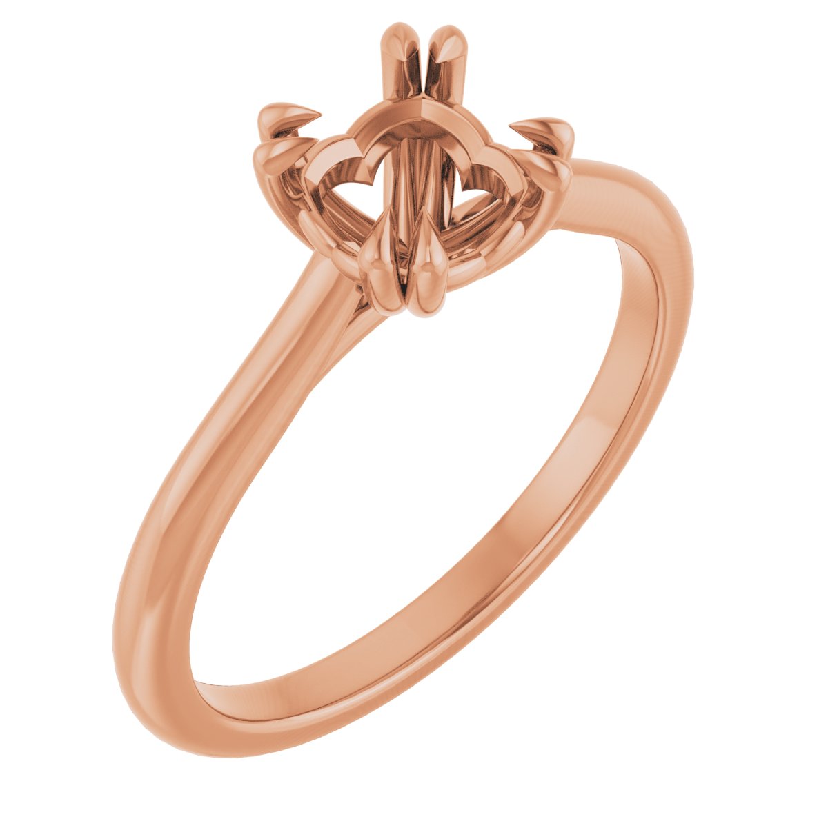 Double Claw-Prong Engagement Ring