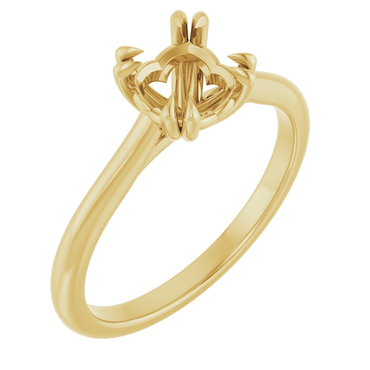Double Claw-Prong Engagement Ring