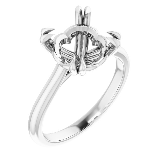 Double Claw-Prong Engagement Ring