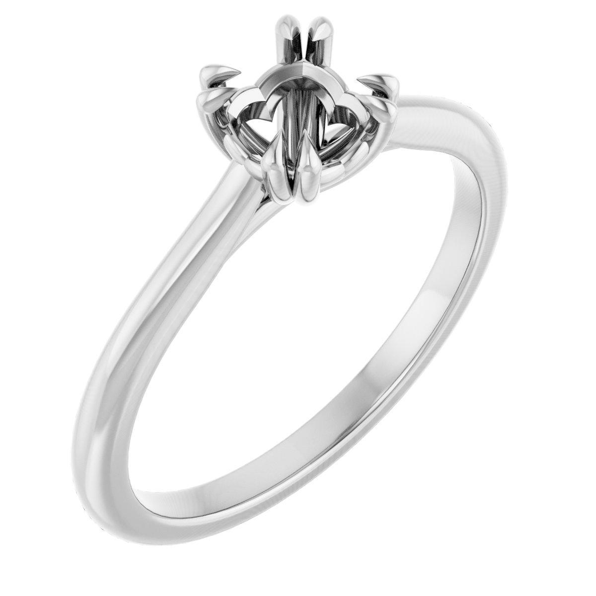 Double Claw-Prong Engagement Ring