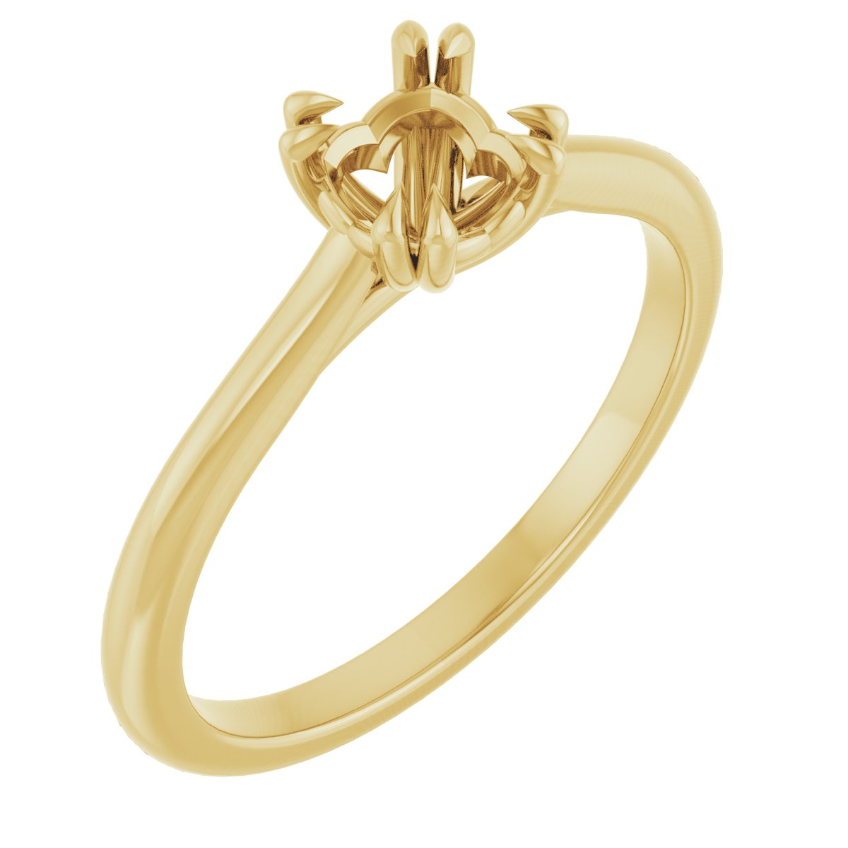 Double Claw-Prong Engagement Ring