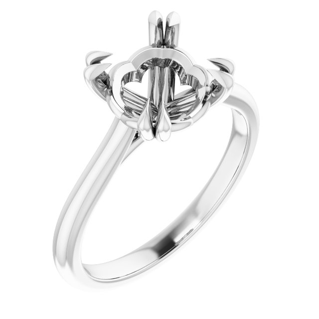 Double Claw-Prong Engagement Ring