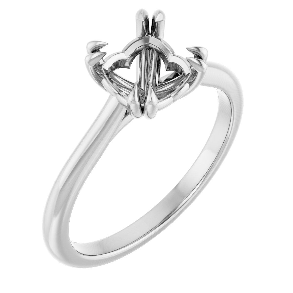 Double Claw-Prong Engagement Ring