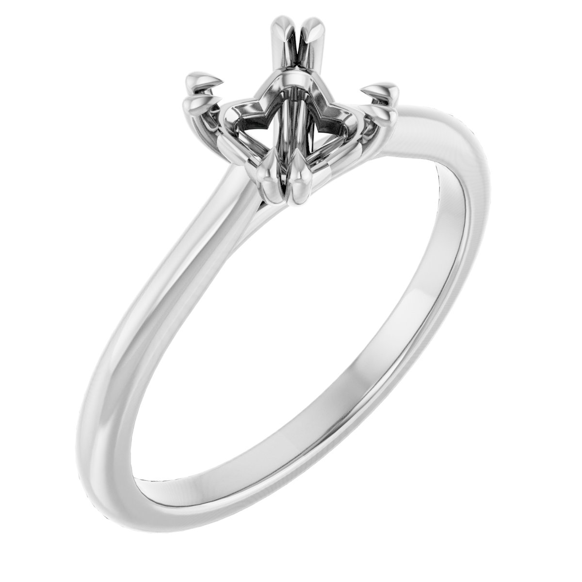 Double Claw-Prong Engagement Ring