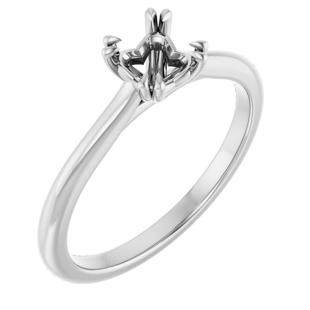 Double Claw-Prong Engagement Ring