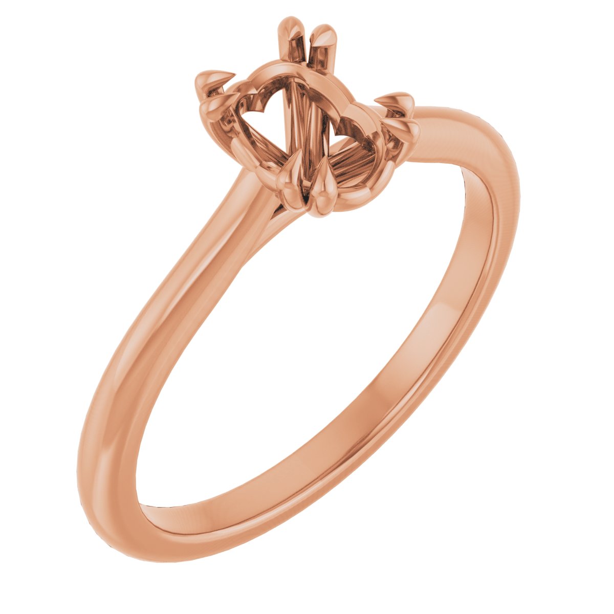 Double Claw-Prong Engagement Ring