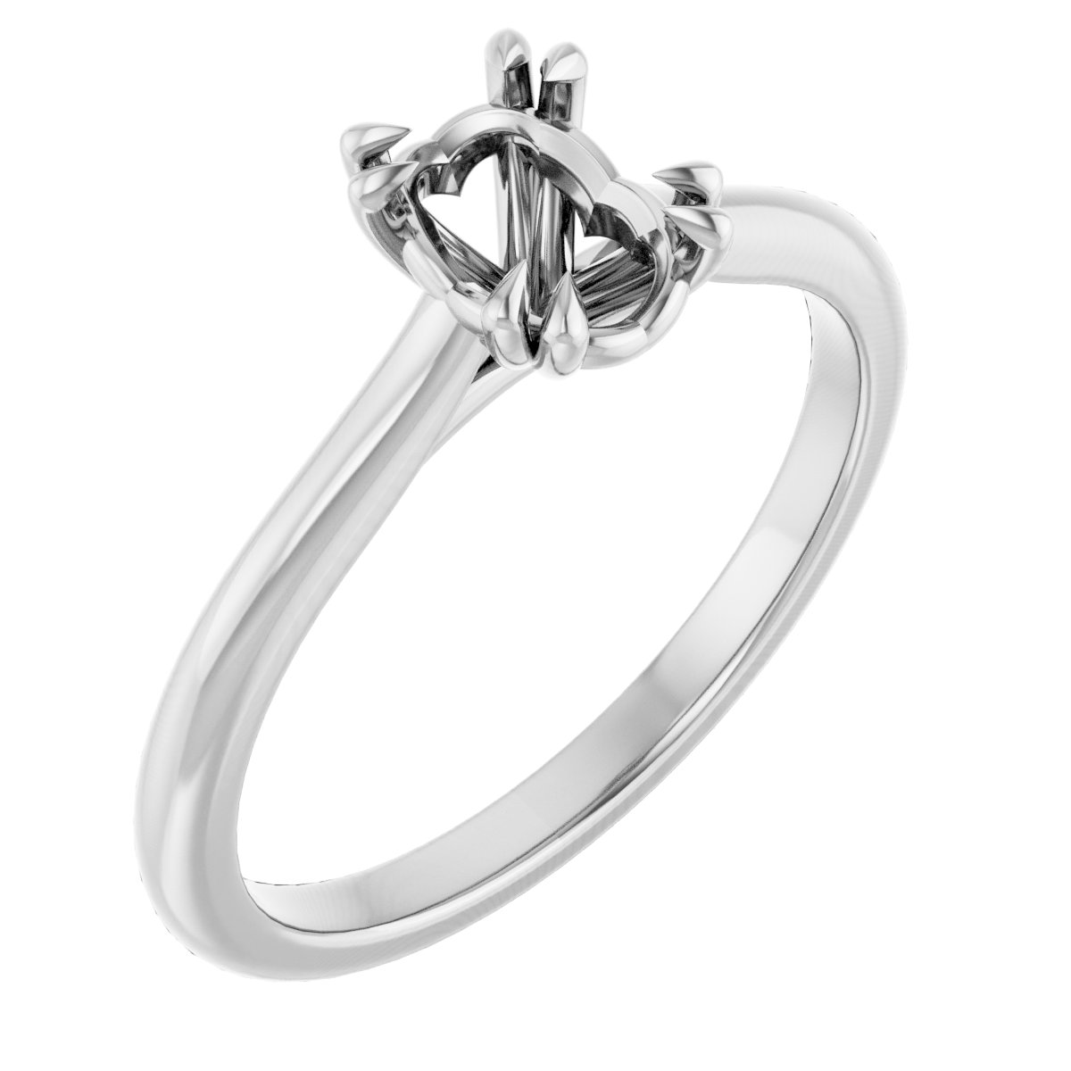 Double Claw-Prong Engagement Ring