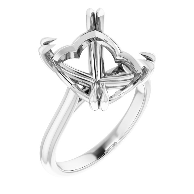 Double Claw-Prong Engagement Ring