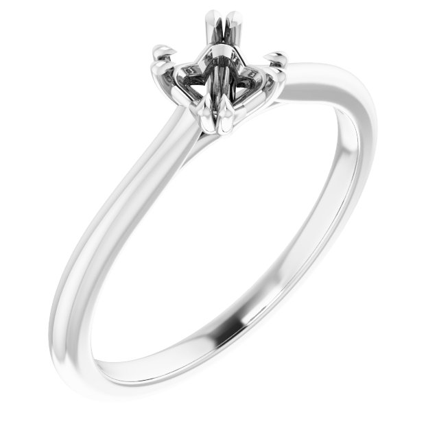 Double Claw-Prong Engagement Ring