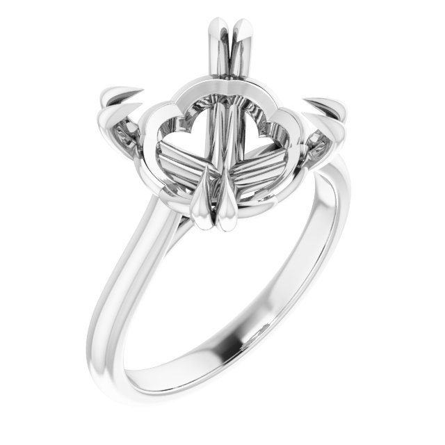 Double Claw-Prong Engagement Ring