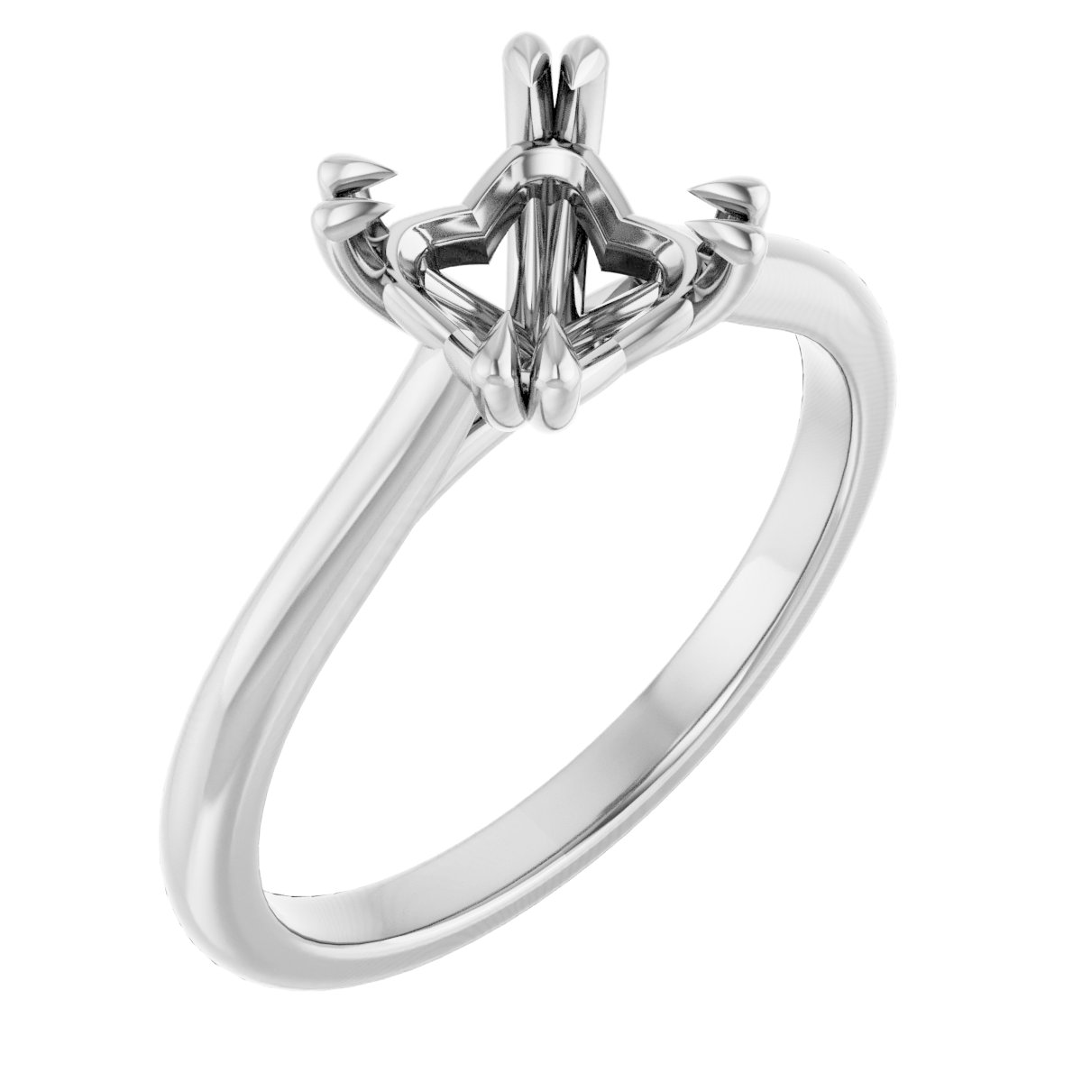 Double Claw-Prong Engagement Ring