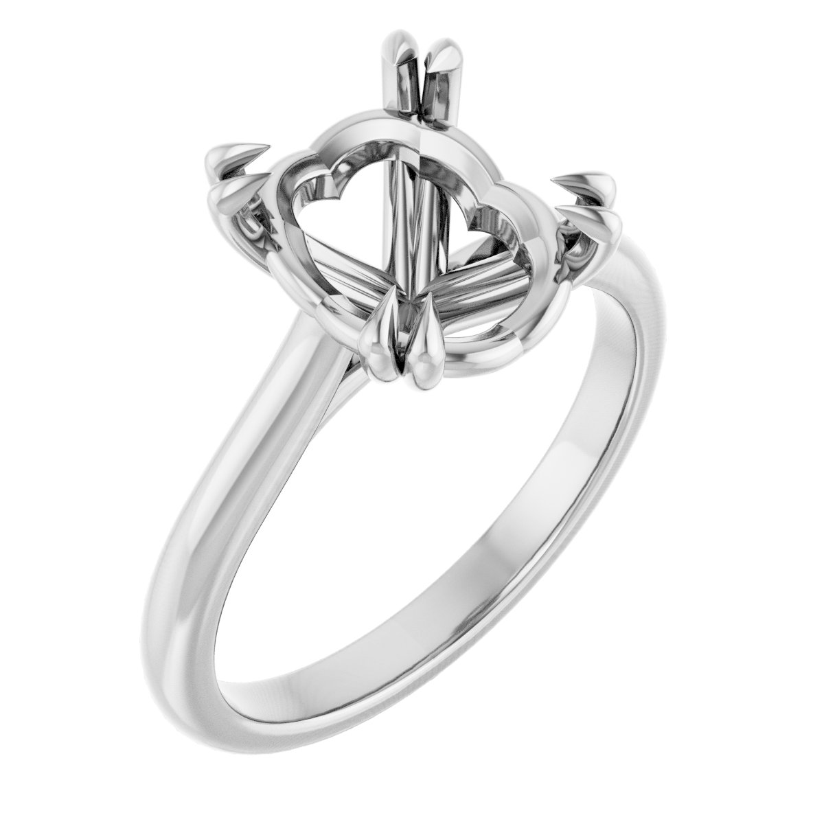 Double Claw-Prong Engagement Ring