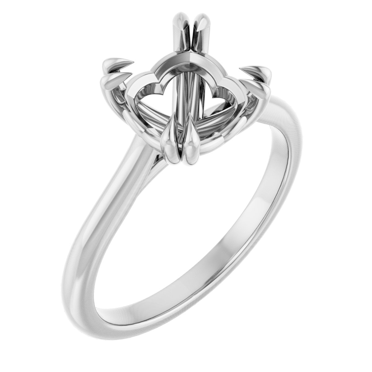 Double Claw-Prong Engagement Ring
