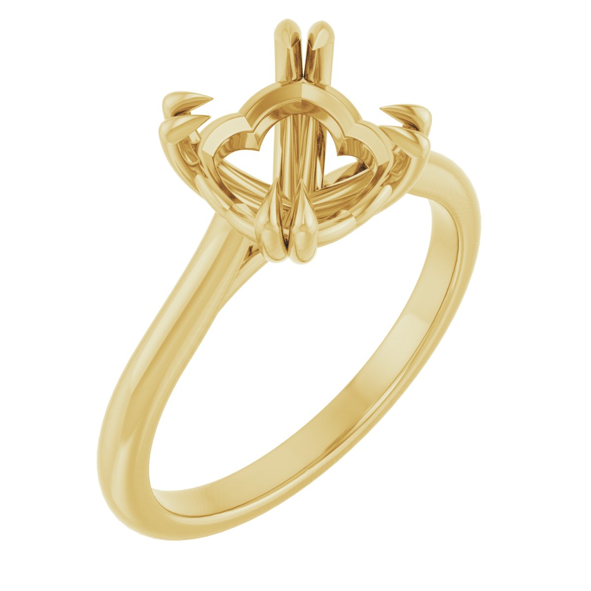 Double Claw-Prong Engagement Ring