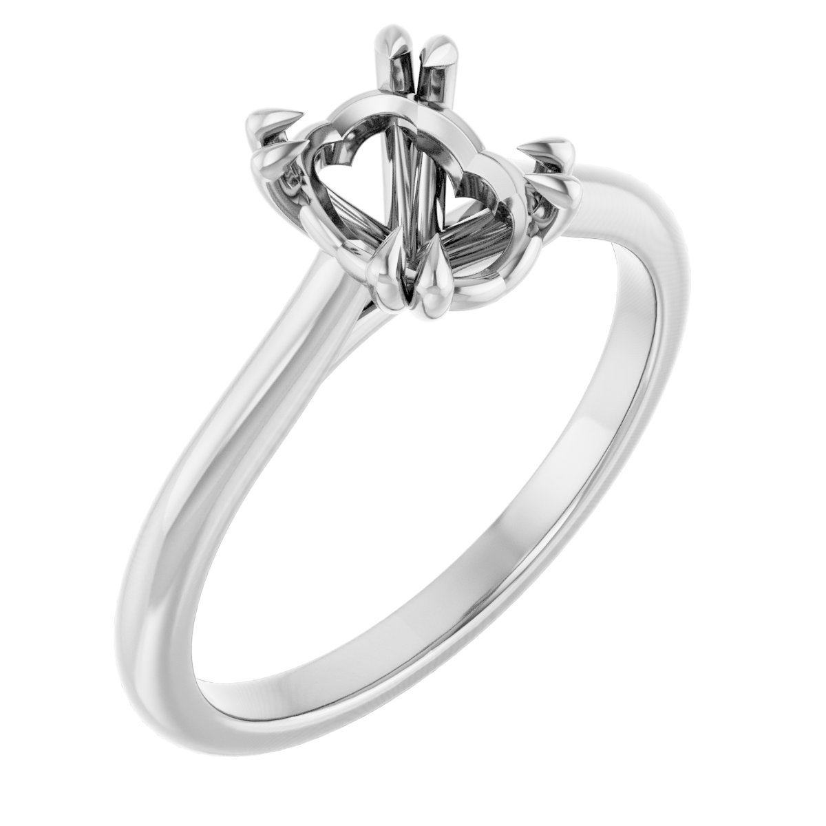 Double Claw-Prong Engagement Ring