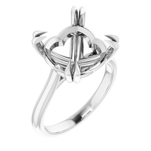 Double Claw-Prong Engagement Ring